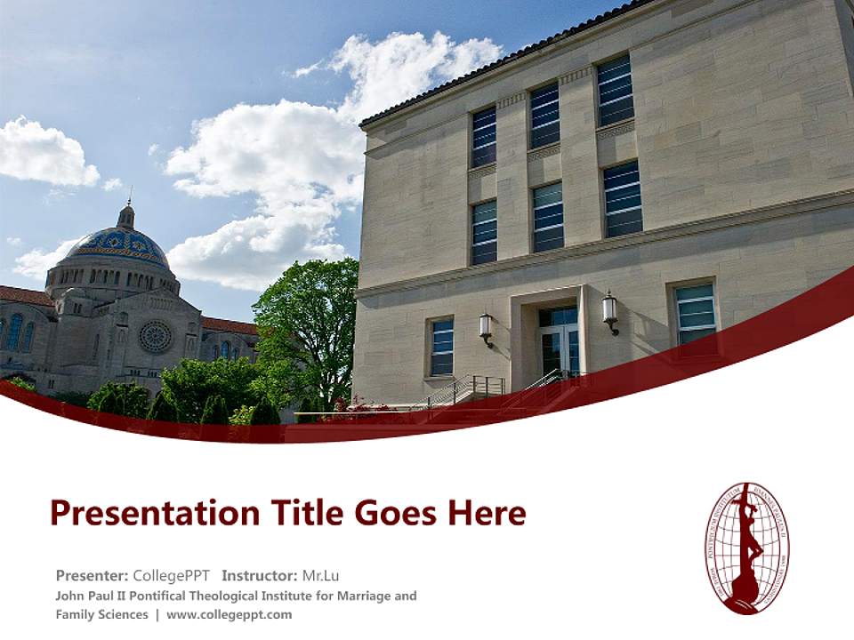 John Paul II Pontifical Theological Institute for Marriage and Family Sciences Course/Courseware Creation PPT Template4:3 ratio PPT effect preview image5