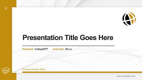Purdue University Global Thesis Proposal/Graduation Defense PPT Template