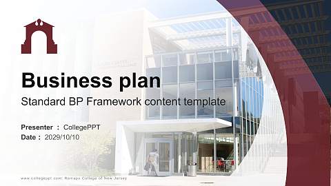 Ramapo College of New Jersey Competition/Entrepreneurship Contest PPT Template