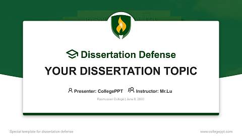 Rasmussen College Graduation Thesis Defense PPT Template
