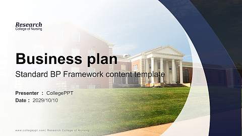 Research College of Nursing Competition/Entrepreneurship Contest PPT Template