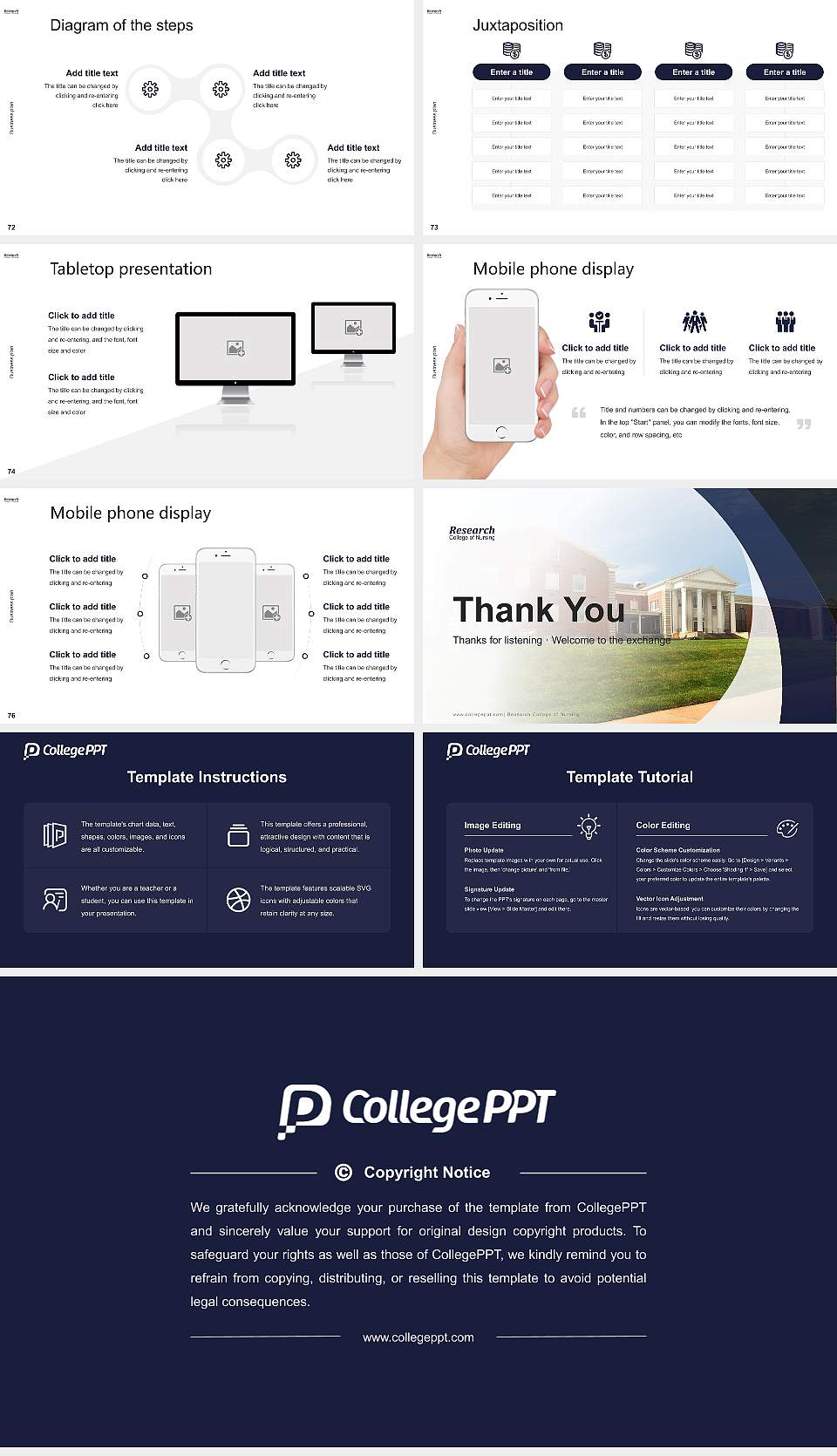 Research College of Nursing Competition/Entrepreneurship Contest PPT Template16:9 ratio PPT effect preview image9