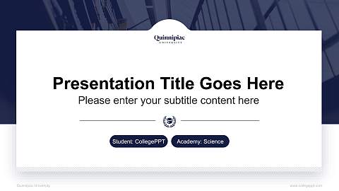 Quinnipiac University National Scholarship Defense PPT Template
