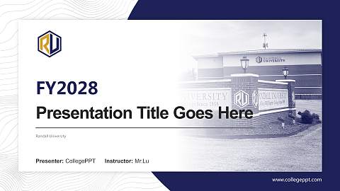 Randall University Academic Presentation/Research Findings Report PPT Template