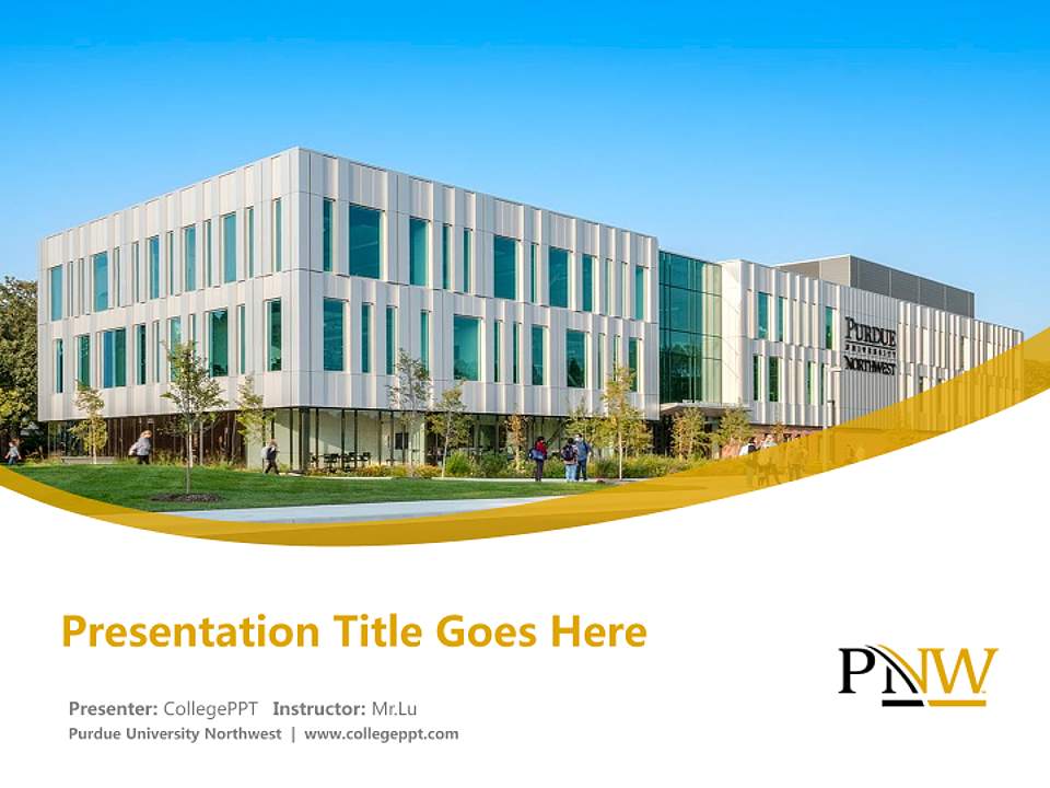 Purdue University Northwest Course/Courseware Creation PPT Template4:3 ratio PPT effect preview image5