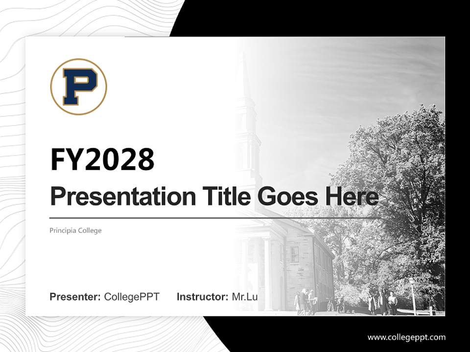 Principia College Academic Presentation/Research Findings Report PPT Template4:3 ratio PPT effect preview image5