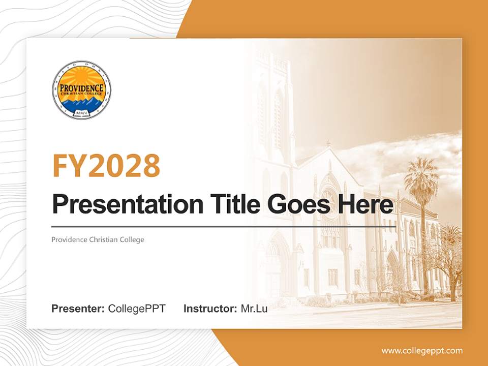 Providence Christian College Academic Presentation/Research Findings Report PPT Template4:3 ratio PPT effect preview image5