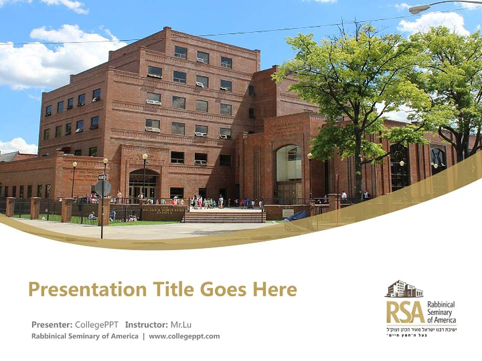 Rabbinical Seminary of America Course/Courseware Creation PPT Template4:3 ratio PPT effect preview image5