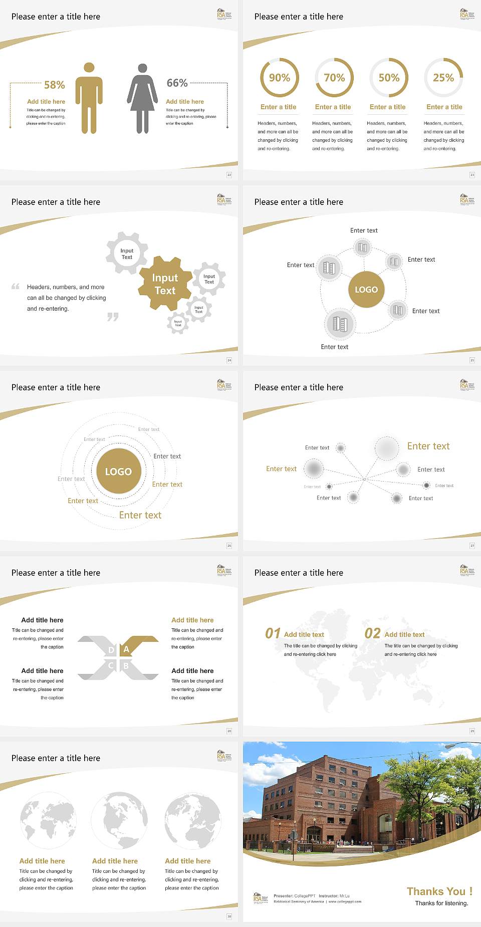 Rabbinical Seminary of America Course/Courseware Creation PPT Template4:3 ratio PPT effect preview image4