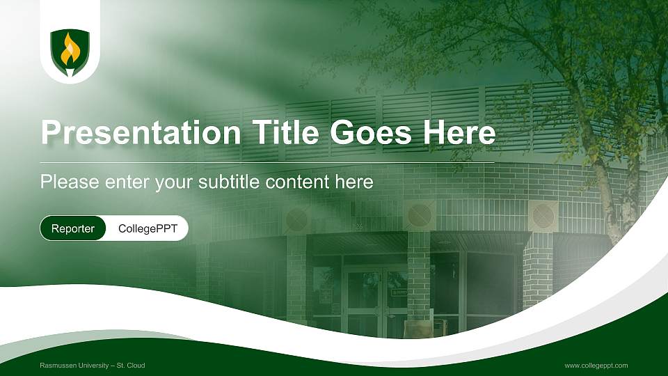 Rasmussen University – St. Cloud Lecture Sharing and Networking Event PPT Template16:9 ratio PPT effect preview image