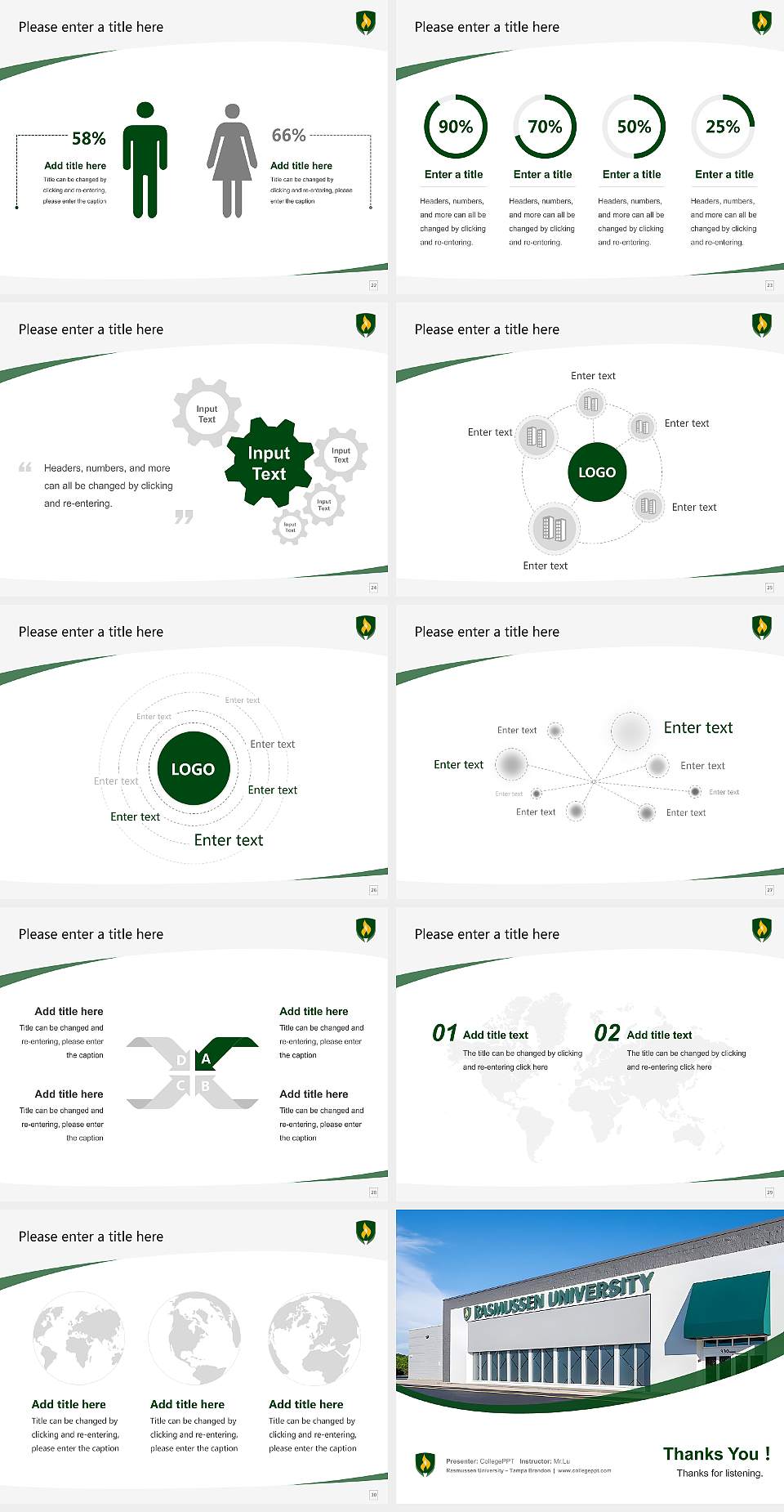 Rasmussen University – Tampa Brandon Course/Courseware Creation PPT Template4:3 ratio PPT effect preview image4