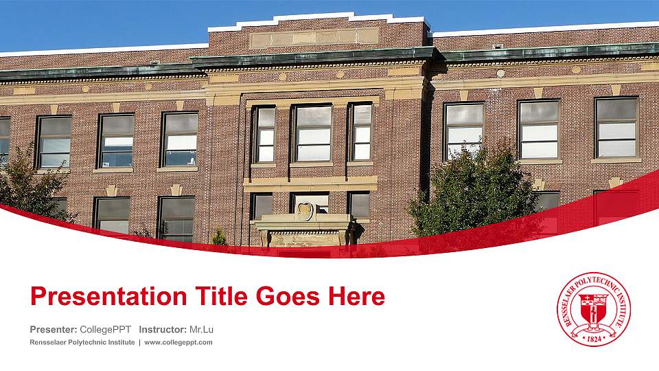 Rensselaer Polytechnic Institute Course/Courseware Creation PPT Template16:9 ratio PPT effect preview image