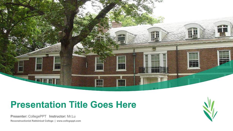 Reconstructionist Rabbinical College Course/Courseware Creation PPT Template16:9 ratio PPT effect preview image