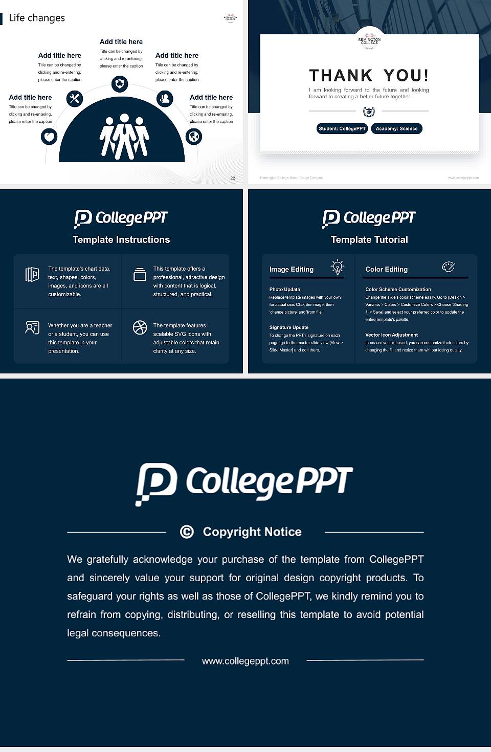 Remington College Baton Rouge Campus National Scholarship Defense PPT Template4:3 ratio PPT effect preview image4