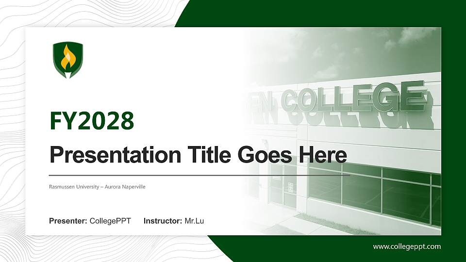 Rasmussen University – Aurora Naperville Academic Presentation/Research Findings Report PPT Template16:9 ratio PPT effect preview image