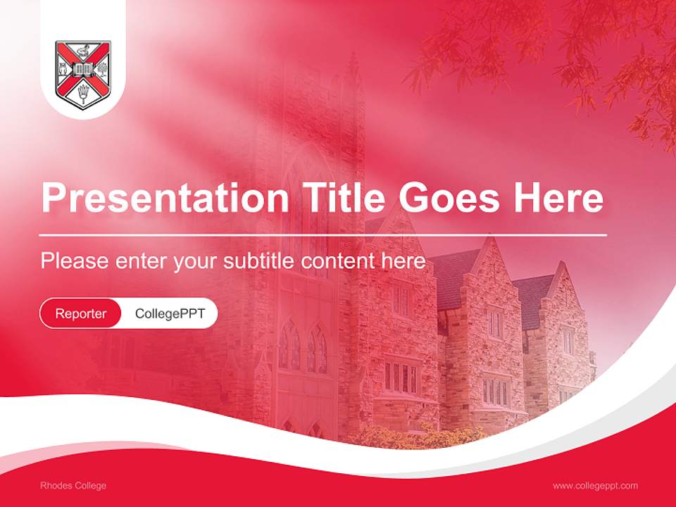 Rhodes College Lecture Sharing and Networking Event PPT Template4:3 ratio PPT effect preview image4