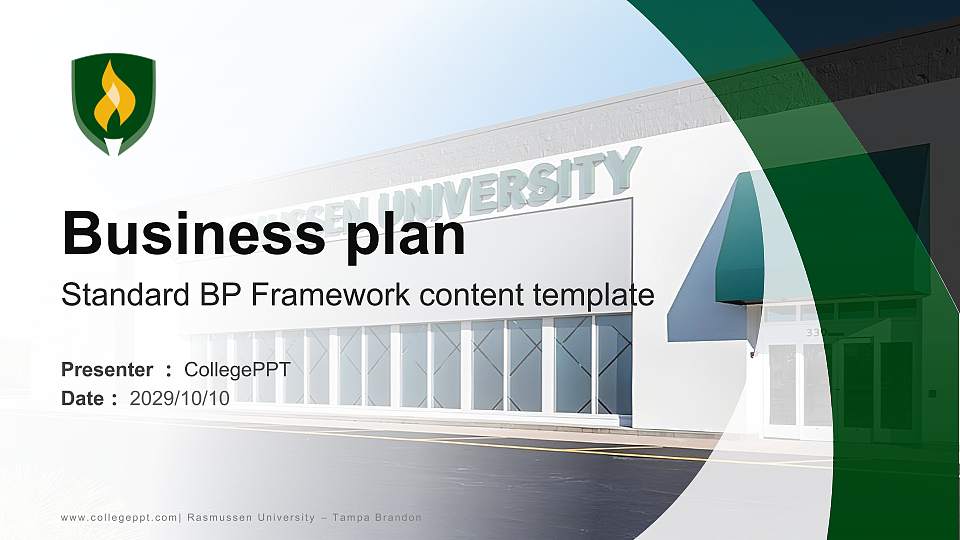 Rasmussen University – Tampa Brandon Competition/Entrepreneurship Contest PPT Template16:9 ratio PPT effect preview image