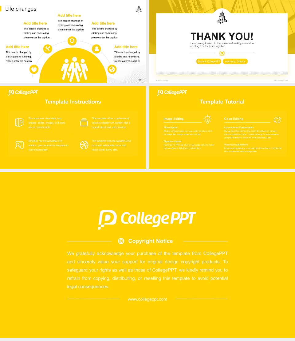 Randolph College National Scholarship Defense PPT Template16:9 ratio PPT effect preview image4