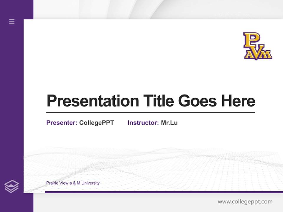 Prairie View a & M University Thesis Proposal/Graduation Defense PPT Template4:3 ratio PPT effect preview image5