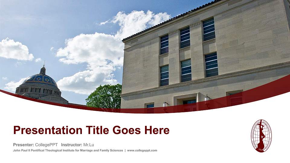 John Paul II Pontifical Theological Institute for Marriage and Family Sciences Course/Courseware Creation PPT Template16:9 ratio PPT effect preview image