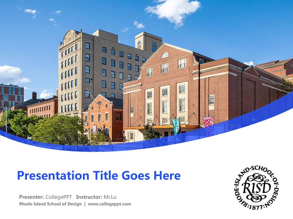 Rhode Island School of Design Course/Courseware Creation PPT Template4:3 ratio PPT effect preview image5