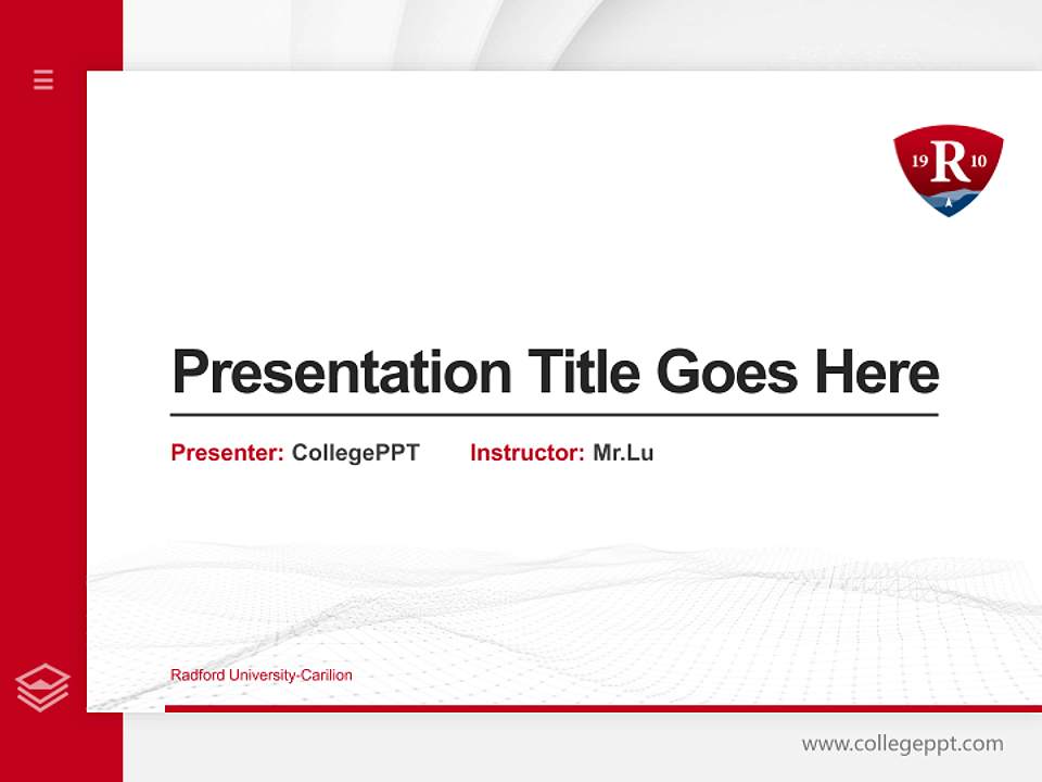 Radford University-Carilion Thesis Proposal/Graduation Defense PPT Template4:3 ratio PPT effect preview image5