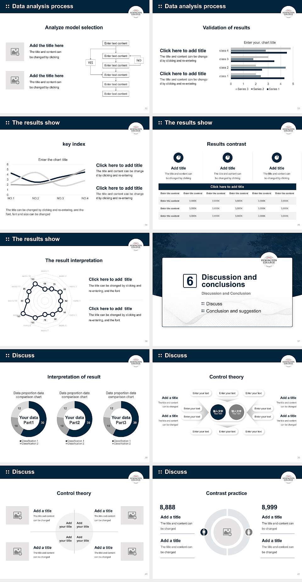 Remington College North Houston Campus Graduation Thesis Defense PPT Template4:3 ratio PPT effect preview image5
