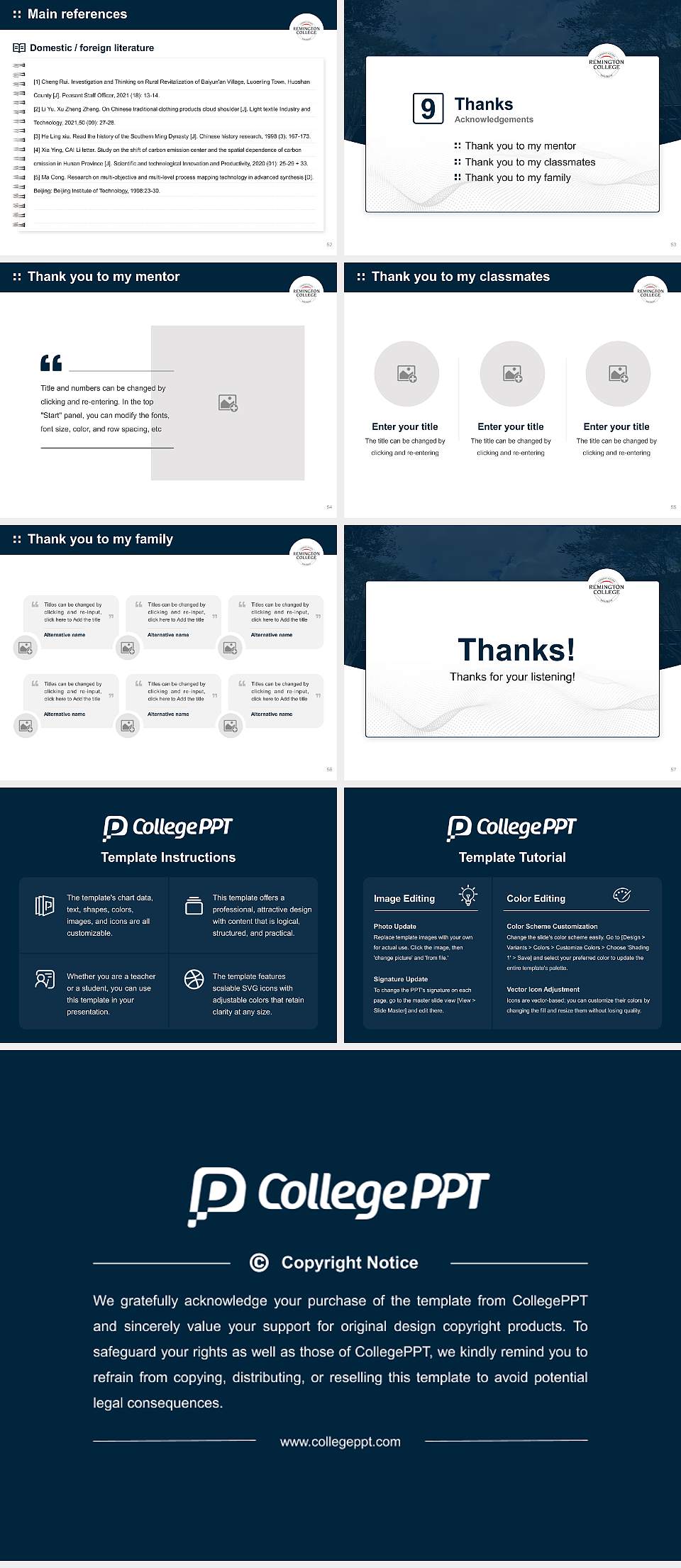 Remington College North Houston Campus Graduation Thesis Defense PPT Template4:3 ratio PPT effect preview image7