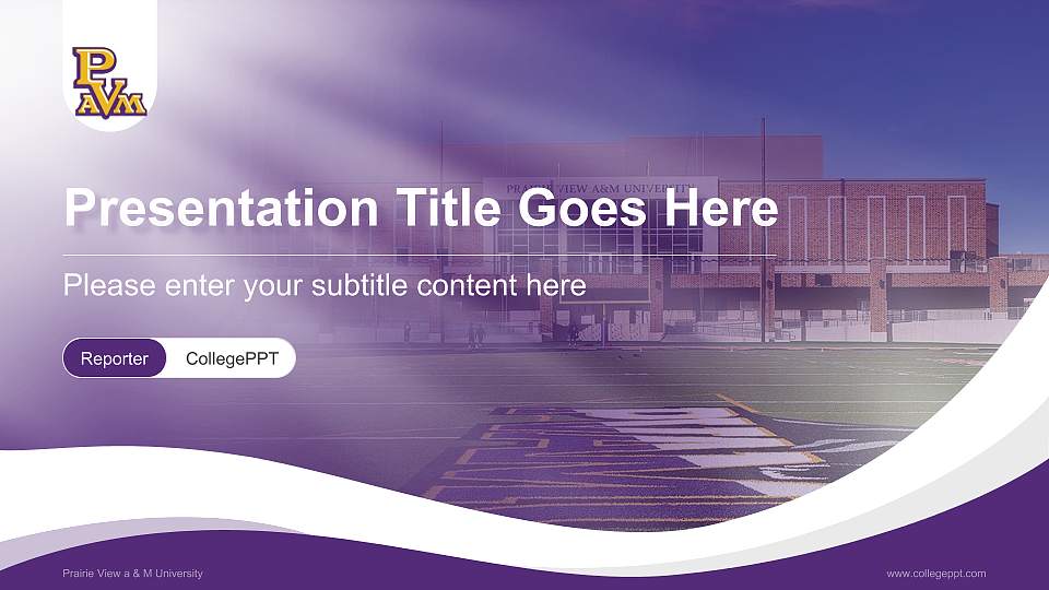 Prairie View a & M University Lecture Sharing and Networking Event PPT Template16:9 ratio PPT effect preview image
