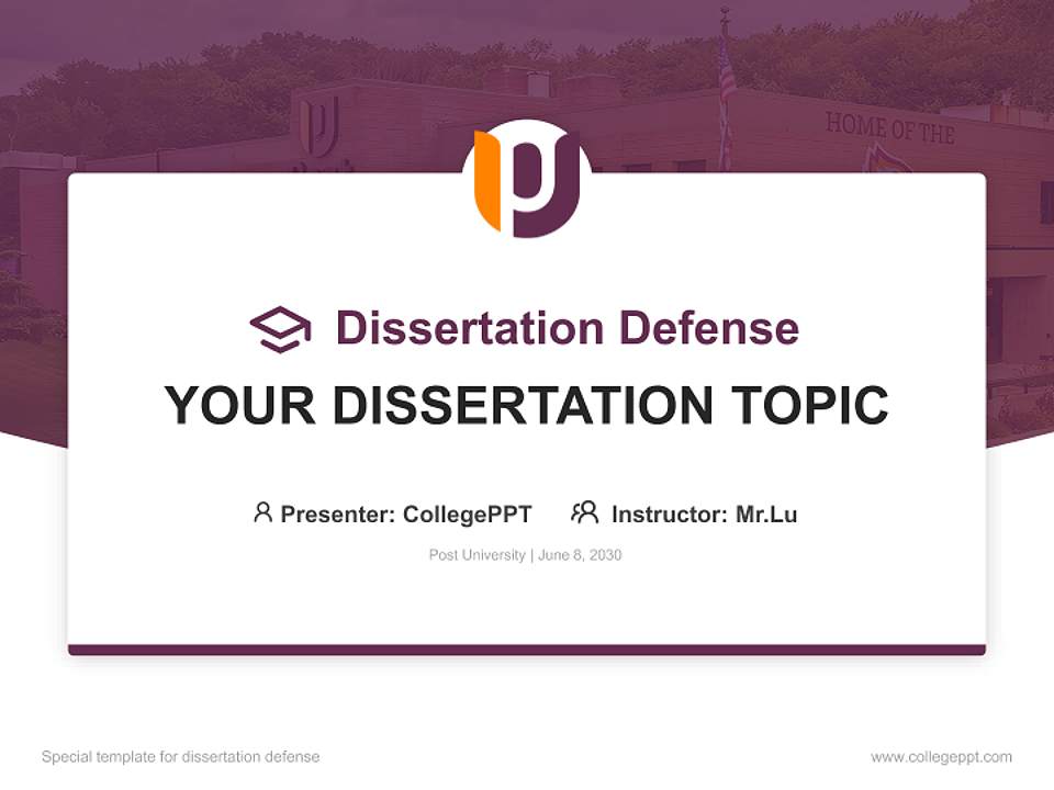 Post University Graduation Thesis Defense PPT Template4:3 ratio PPT effect preview image7