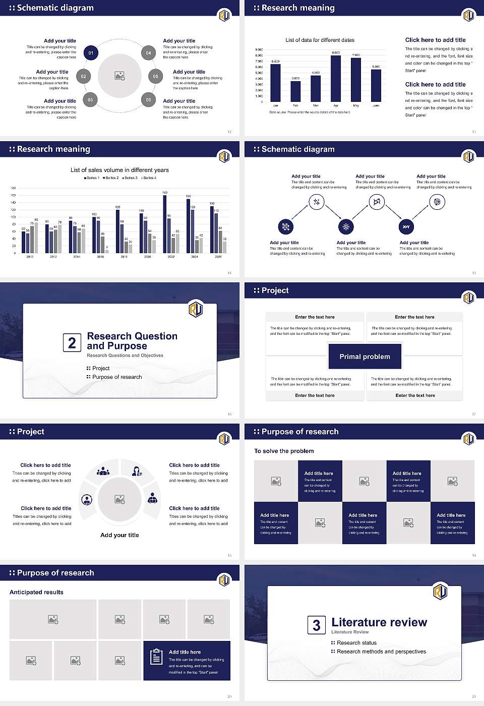 Randall University Graduation Thesis Defense PPT Template16:9 ratio PPT effect preview image3