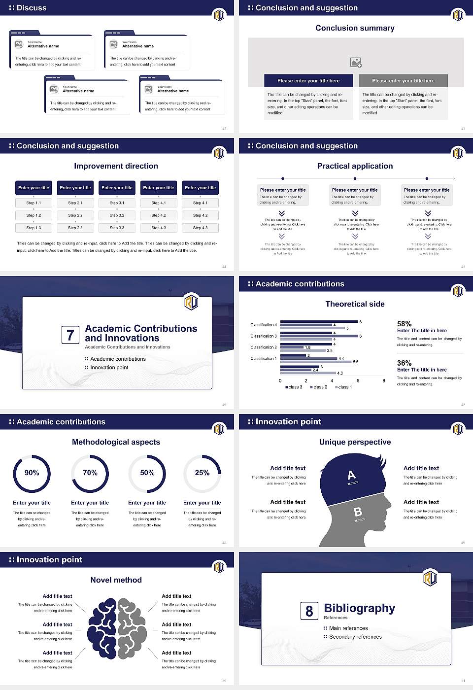 Randall University Graduation Thesis Defense PPT Template16:9 ratio PPT effect preview image6