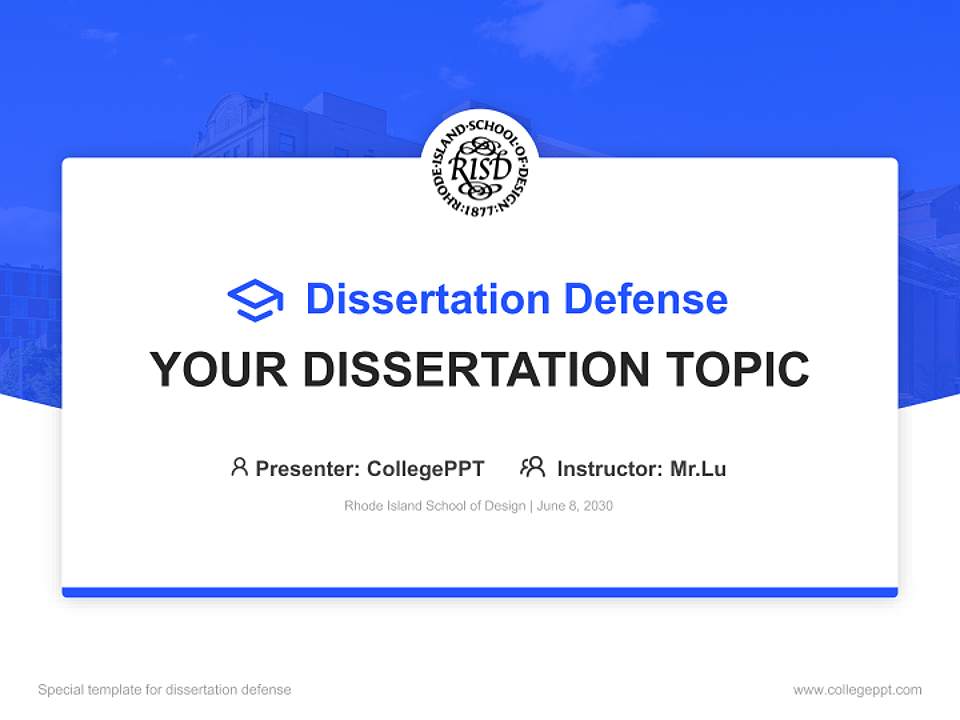Rhode Island School of Design Graduation Thesis Defense PPT Template4:3 ratio PPT effect preview image7