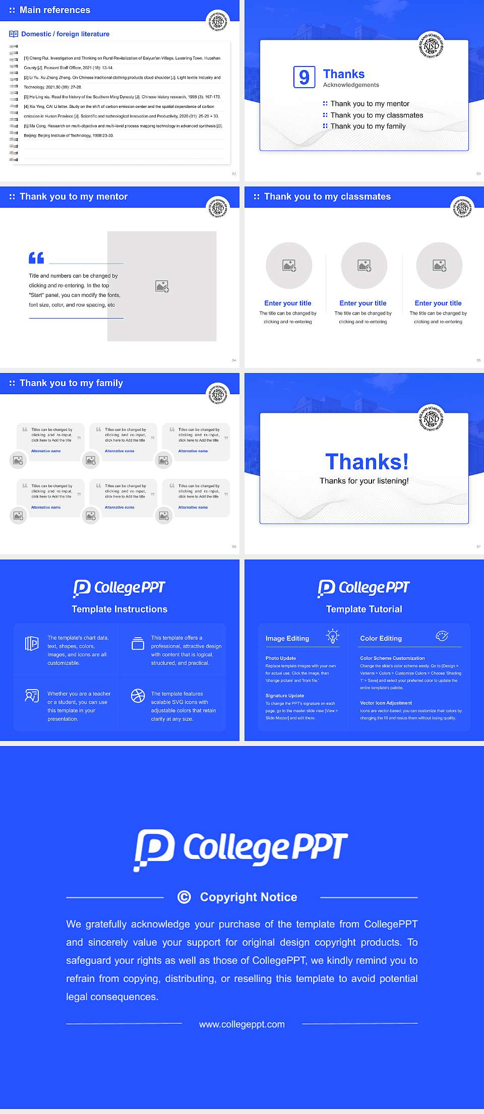 Rhode Island School of Design Graduation Thesis Defense PPT Template4:3 ratio PPT effect preview image7