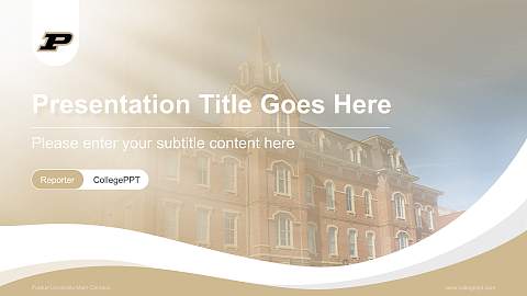 Purdue University-Main Campus Lecture Sharing and Networking Event PPT Template
