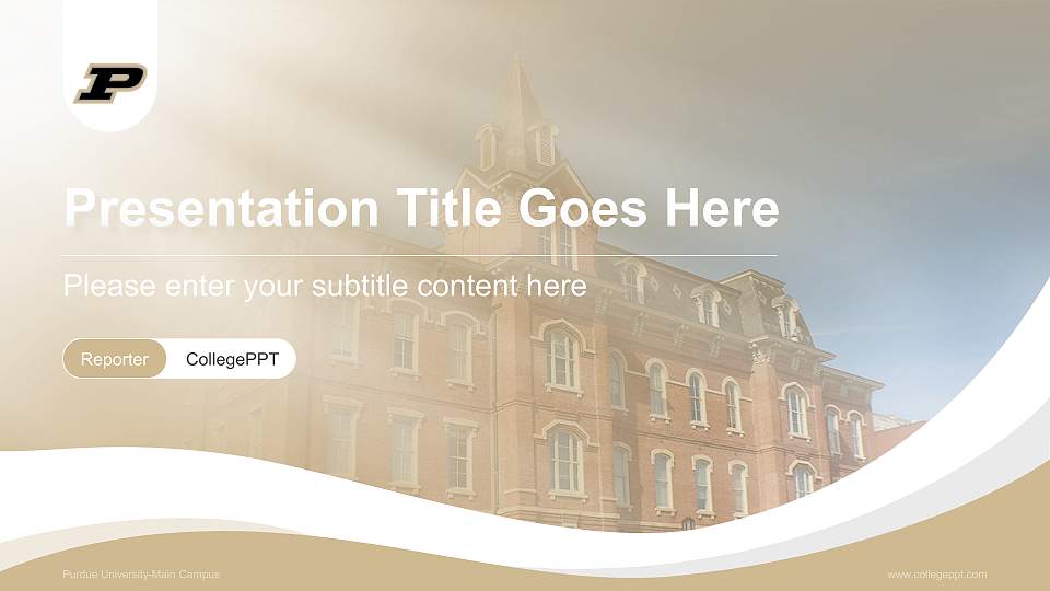 Purdue University-Main Campus Lecture Sharing and Networking Event PPT Template16:9 ratio PPT effect preview image