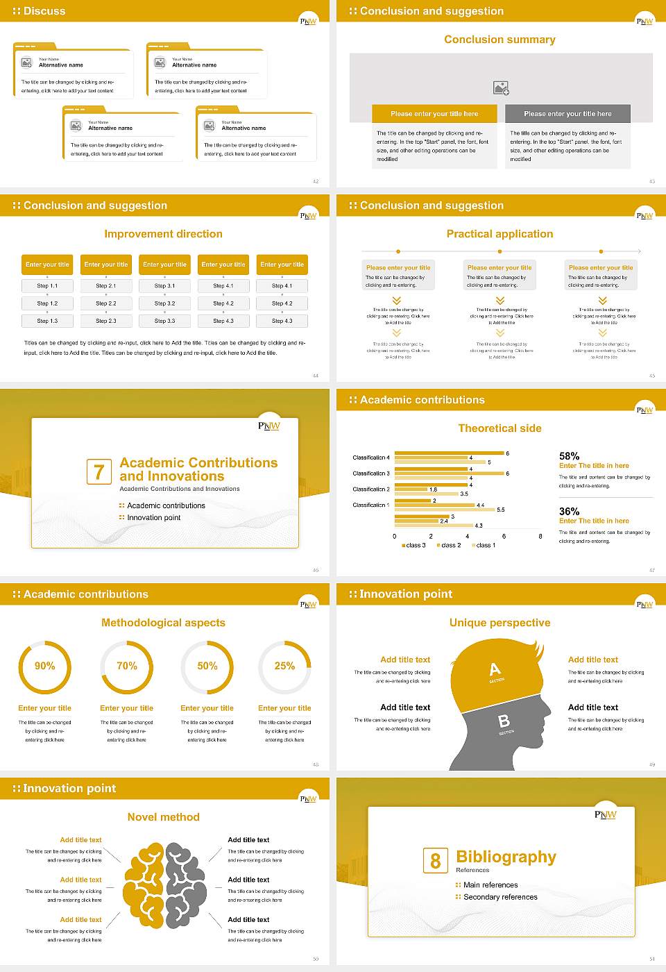 Purdue University Northwest Graduation Thesis Defense PPT Template16:9 ratio PPT effect preview image6