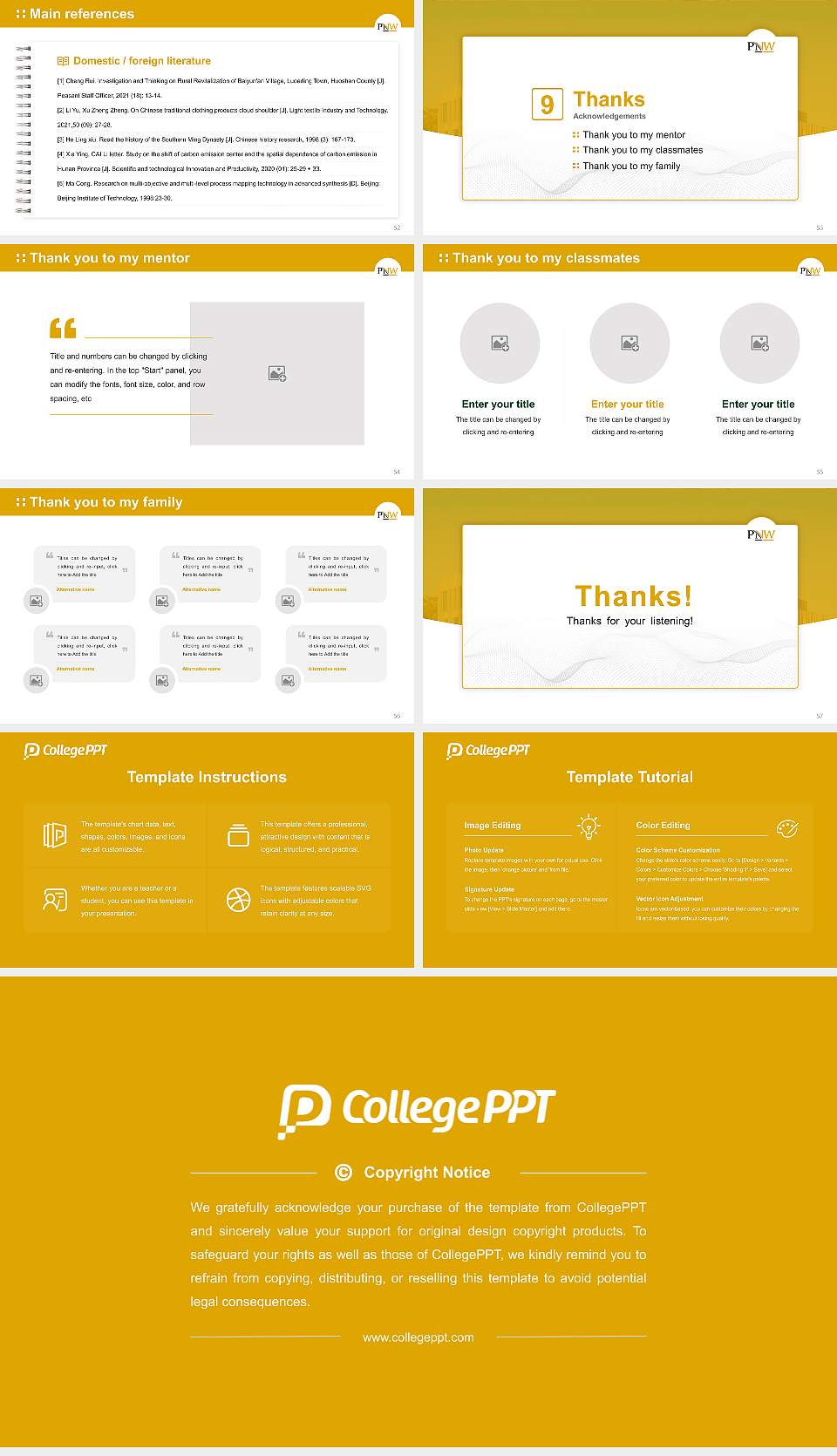 Purdue University Northwest Graduation Thesis Defense PPT Template16:9 ratio PPT effect preview image7