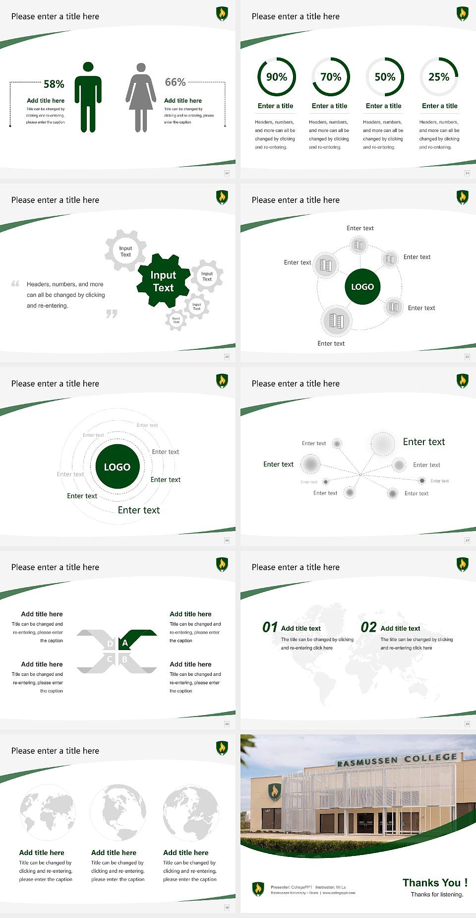 Rasmussen University – Ocala Course/Courseware Creation PPT Template4:3 ratio PPT effect preview image4