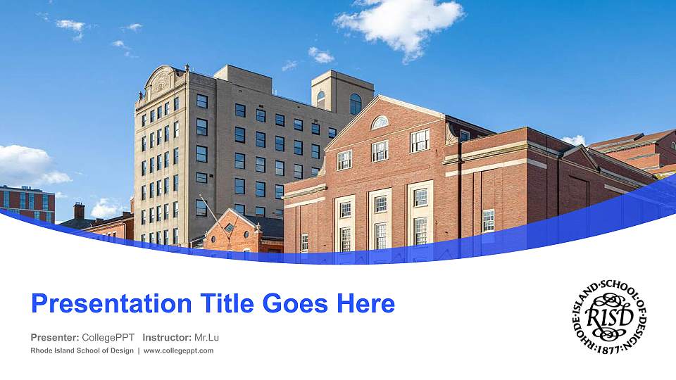 Rhode Island School of Design Course/Courseware Creation PPT Template16:9 ratio PPT effect preview image