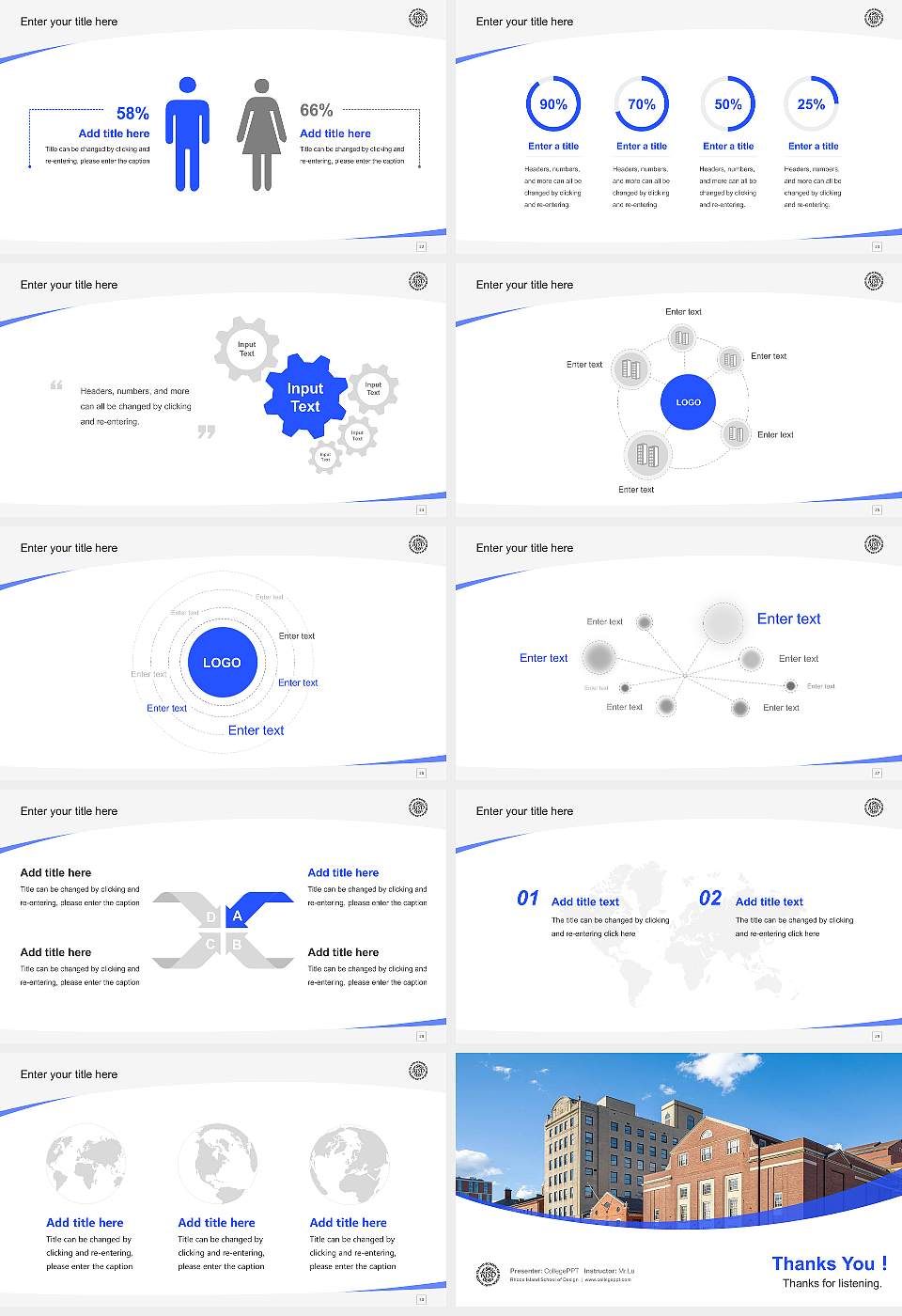 Rhode Island School of Design Course/Courseware Creation PPT Template16:9 ratio PPT effect preview image4