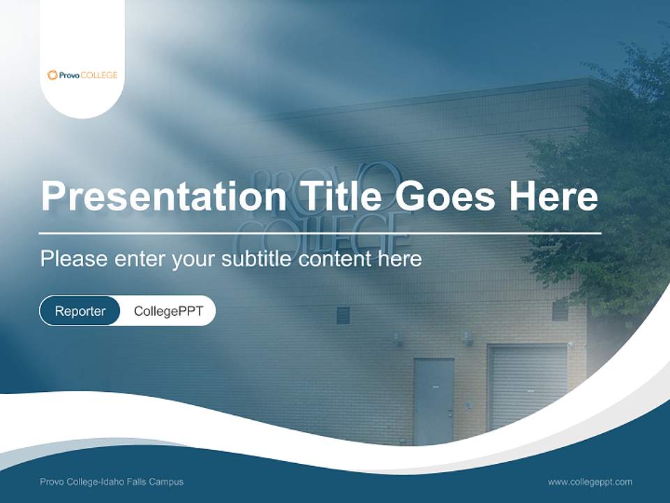 Provo College-Idaho Falls Campus Lecture Sharing and Networking Event PPT Template4:3 ratio PPT effect preview image4