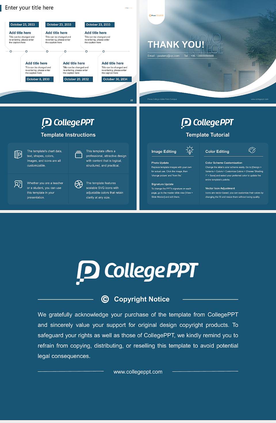 Provo College-Idaho Falls Campus Lecture Sharing and Networking Event PPT Template4:3 ratio PPT effect preview image4