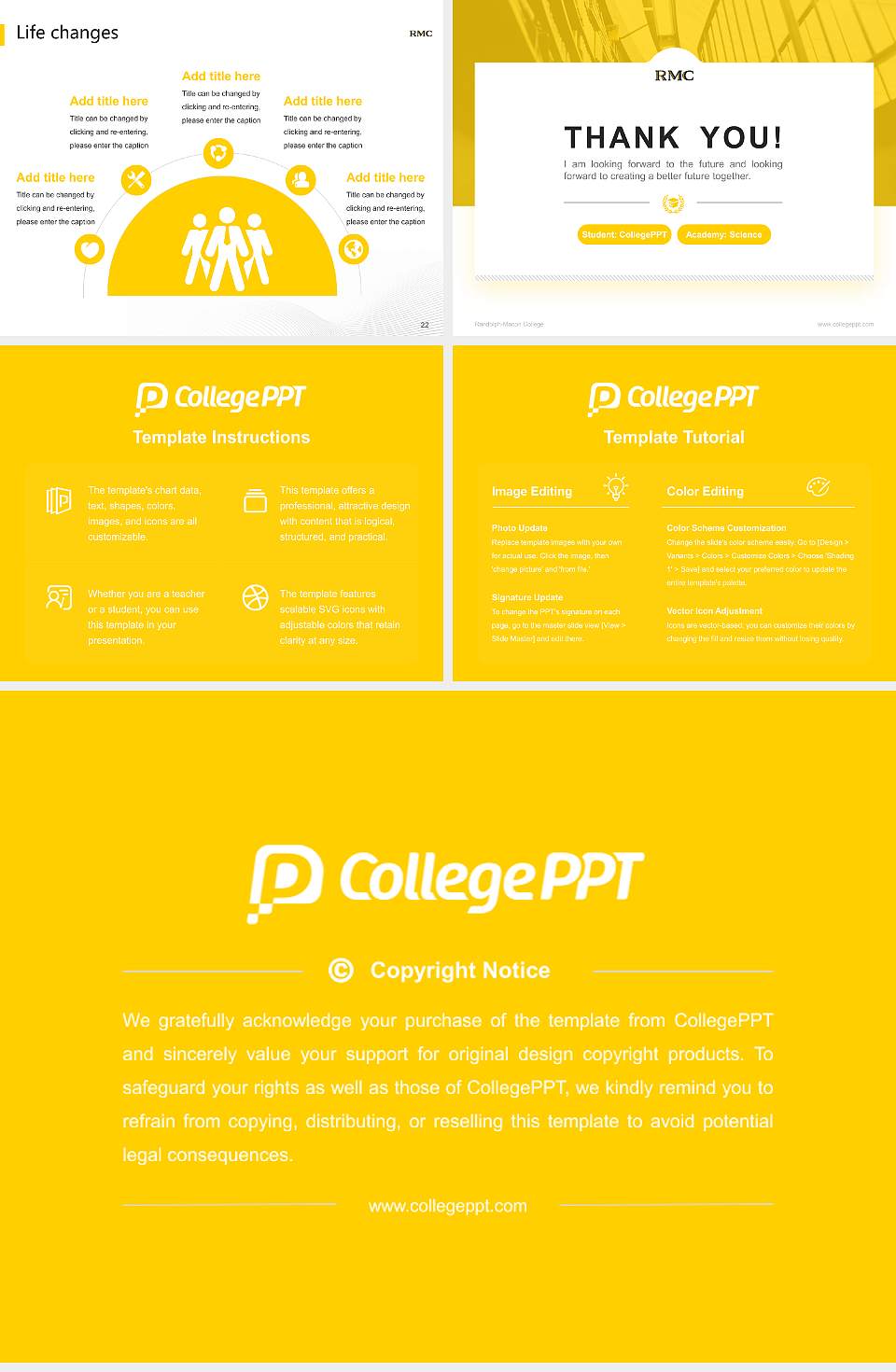 Randolph-Macon College National Scholarship Defense PPT Template4:3 ratio PPT effect preview image4