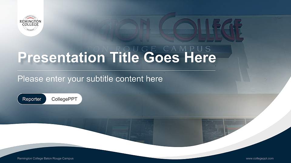 Remington College Baton Rouge Campus Lecture Sharing and Networking Event PPT Template16:9 ratio PPT effect preview image