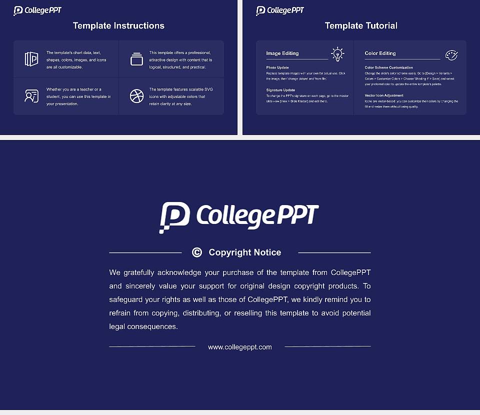 Randall University Course/Courseware Creation PPT Template16:9 ratio PPT effect preview image5