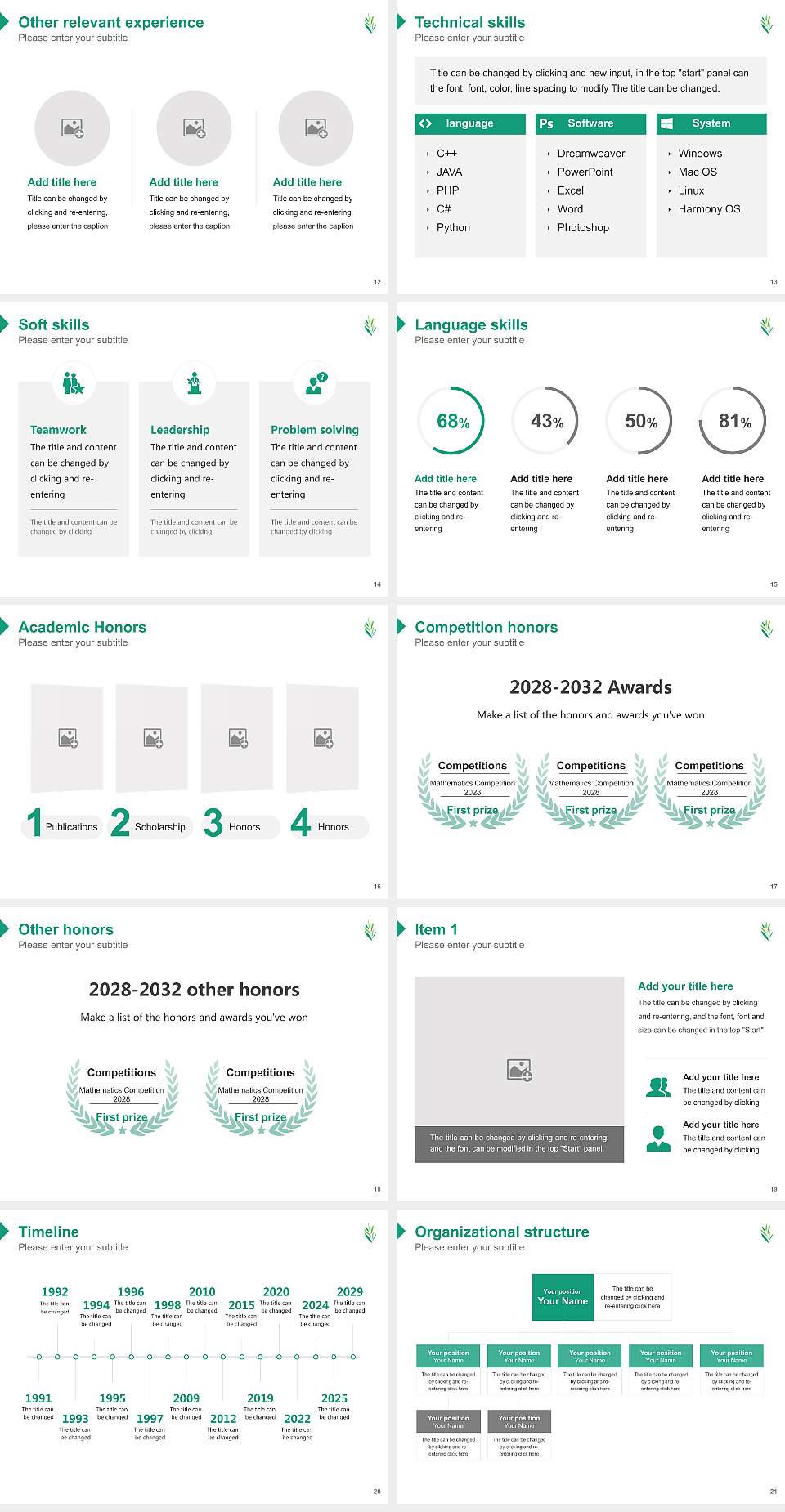 Reconstructionist Rabbinical College Resume PPT Template4:3 ratio PPT effect preview image3