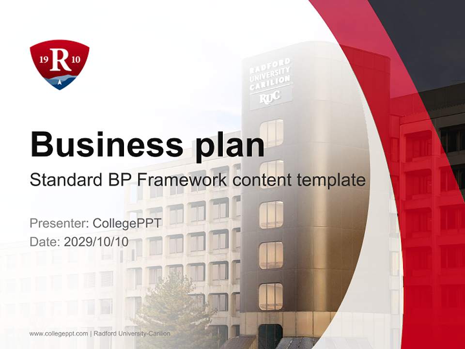 Radford University-Carilion Competition/Entrepreneurship Contest PPT Template4:3 ratio PPT effect preview image9