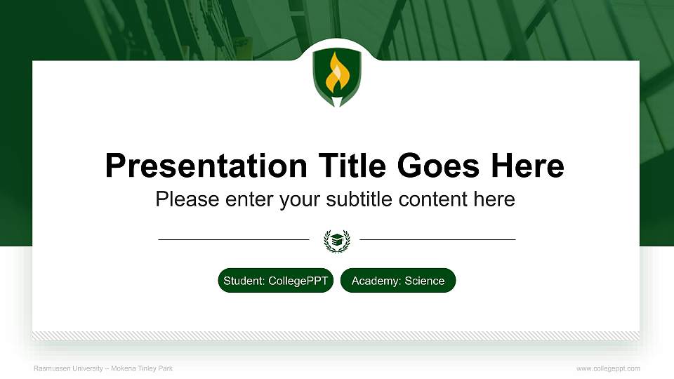 Rasmussen University – Mokena Tinley Park National Scholarship Defense PPT Template16:9 ratio PPT effect preview image