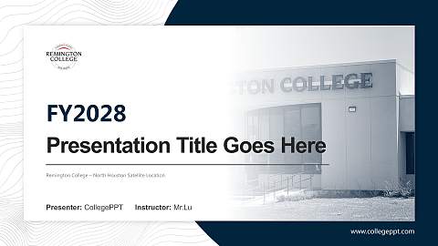Remington College – North Houston Satellite Location Academic Presentation/Research Findings Report PPT Template